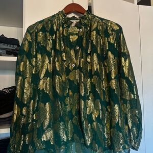 Vintage metallic blouse!